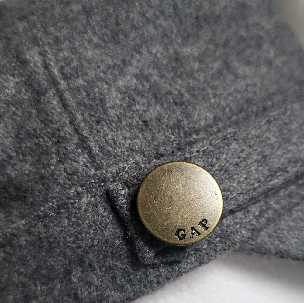Vintage Gap Y2K 2009 Hat Cap Womens S / M Gray Wool Blend Newsboys Fitted Grunge